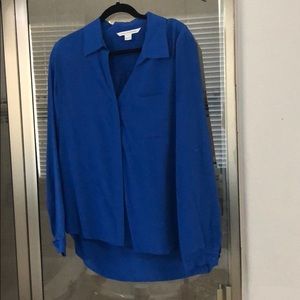 Blue DVF collared shirt